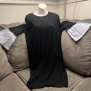 Philosophy Black dress with bell cuffs. New with tags.